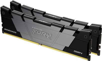 Kingston Technology FURY Renegade. Komponente für: PC, Speicherkapazität: 32 GB, Speicherlayout (Module x Größe): 2 x 16 GB, Interner Speichertyp: DDR4, Speichertaktfrequenz: 4000 MHz, Memory Formfaktor: 288-pin DIMM, CAS Latenz: 19 (KF440C19RB12K2/32)