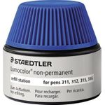 STAEDTLER Lumocolor Refill-Station non-permanent, blau Tankstelle zum einfachen und sauberen Nachfüllen der - 4 Stück (487 15-3)