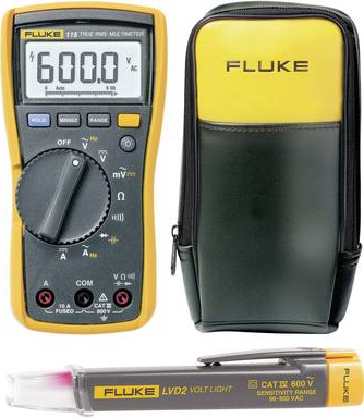 Fluke 115+LVD2+C90 Hand-Multimeter digital CAT III 600 V Anzeige (Counts): 6000 (115)