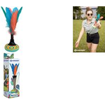 SCHILDKRÖT Neopren-Handfederball "Peteca" mit farbigen Federn, Länge: ca. 230 mm - 1 Stück (970147)