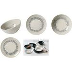 Ritzenhoff & Breker Speiseteller CECINA GRAPHIT, 260 mm aus Steinzeug, spülmaschinenfest, mit Farbglasur, - 6 Stück (425727)