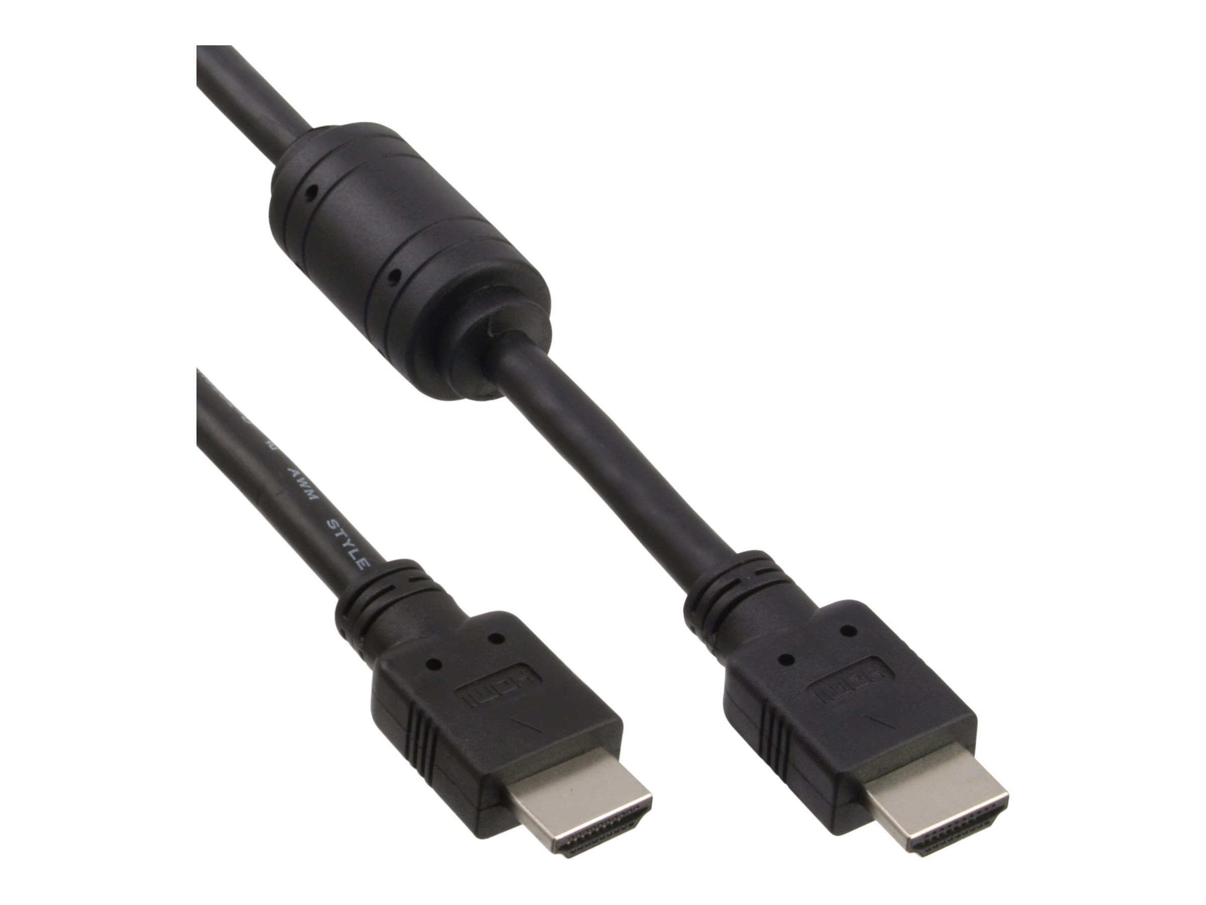 InLine High Speed HDMI-Kabel, HDMI 1.3, Stecker/Stecker, Typ A, 5 Gbit/s, mit Ferrit, 1,5 m, Schwarz