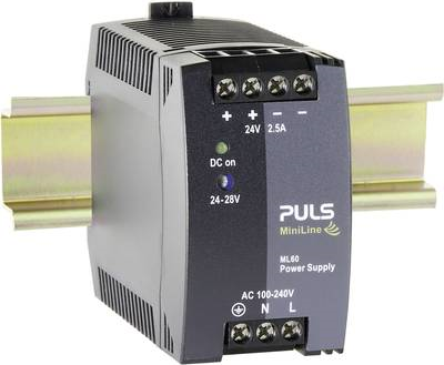 PULS MiniLine ML60.241 Hutschienen-Schaltnetzteil, DIN-Netzgerät 24 V/DC / 2.5 A / 60 W (ML60.241)