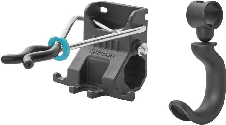 GARDENA 03510-20.000.00 Set Einzelhalter & Einzelhaken Halterungen für Gartengeräte, Ergänzung zum Gerätehalter Plus, haken aus recyceltem Material (3510-20) (03510-20.000.00)