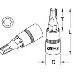 KS TOOLS 1/4" Bit-Stecknuss TX, T30 (911.1446)
