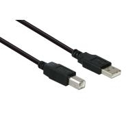 Anschlusskabel USB 2.0 Stecker A an Stecker B, Schwarz, 0,25m, Good Connections® (2510-025OFS)