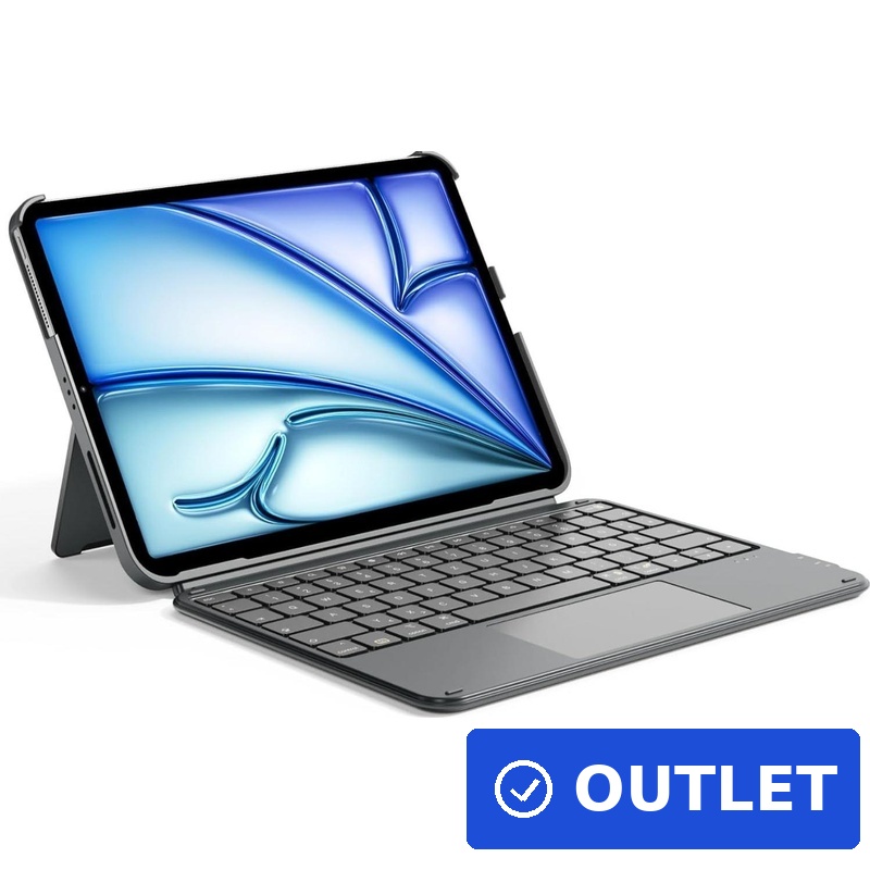 Inateck KB04122 Ultraleichte abnehmbare Tastatur-Hülle mit Touchpad QWERTZ DE für iPad Air/Pro 11" (KB04122-G-DE) (geöffnet)