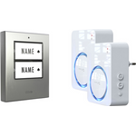 m-e 100151 Funkklingel Komplett-Set beleuchtet klangaktiv mit Bewegungsmelder (100151)