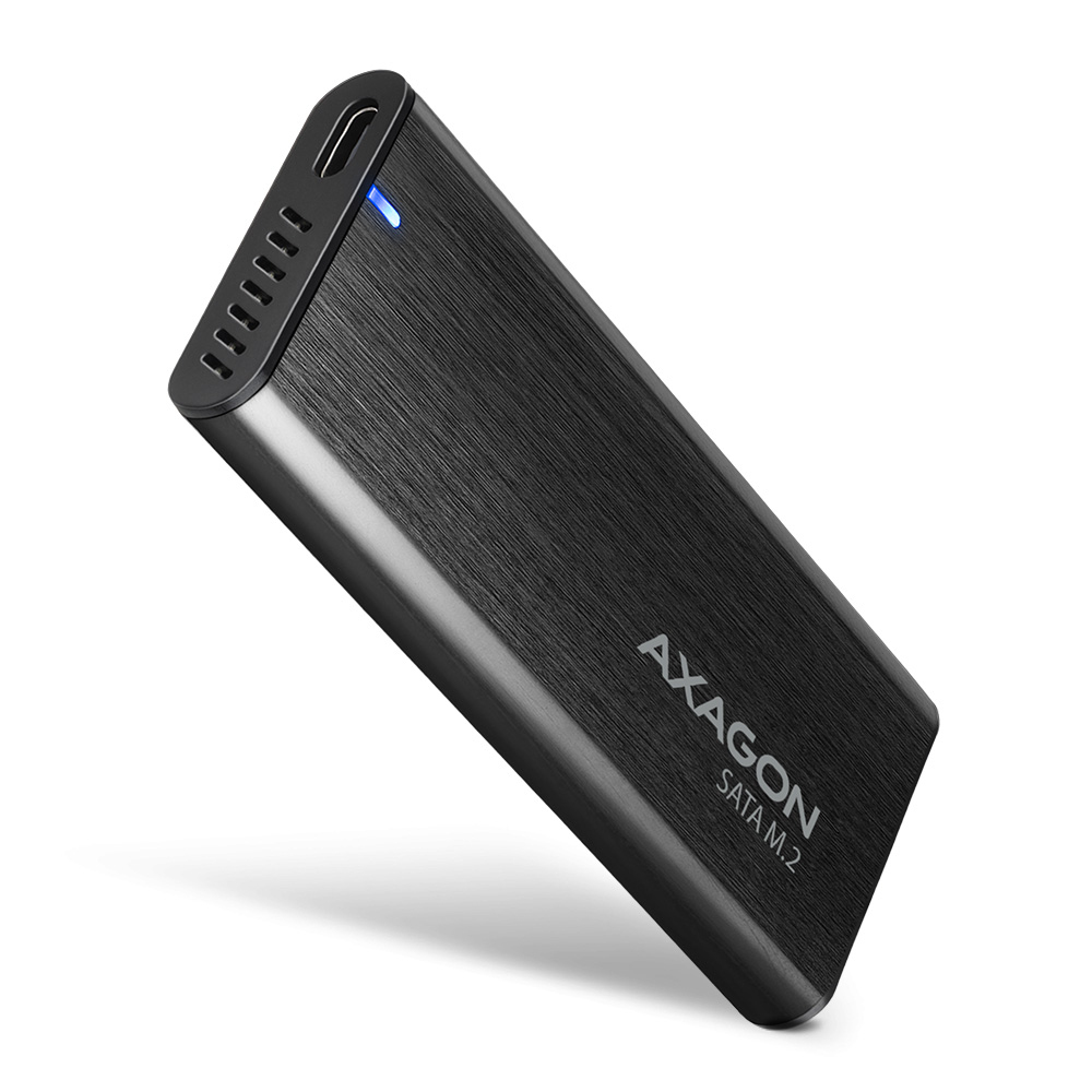 AXAGON EEM2-SBC externes Gehäuse für M.2 SSDs USB-C 3.2 Gen 2 Schwarz