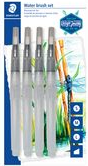 STAEDTLER Wassertankpinsel-Set Design Journey, 4er Blister robuste Nylonspitzen, Fassungsvermögen: X ml, mit Kappe, - 1 Stück (949-SBK4-C)