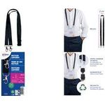 AVERY Lanyard mit Doppel-Karabiner, 20 x 440 mm, schwarz Doppelkarabiner aus Metall, Sicherheitsclip, aus - 1 Stück (4844)
