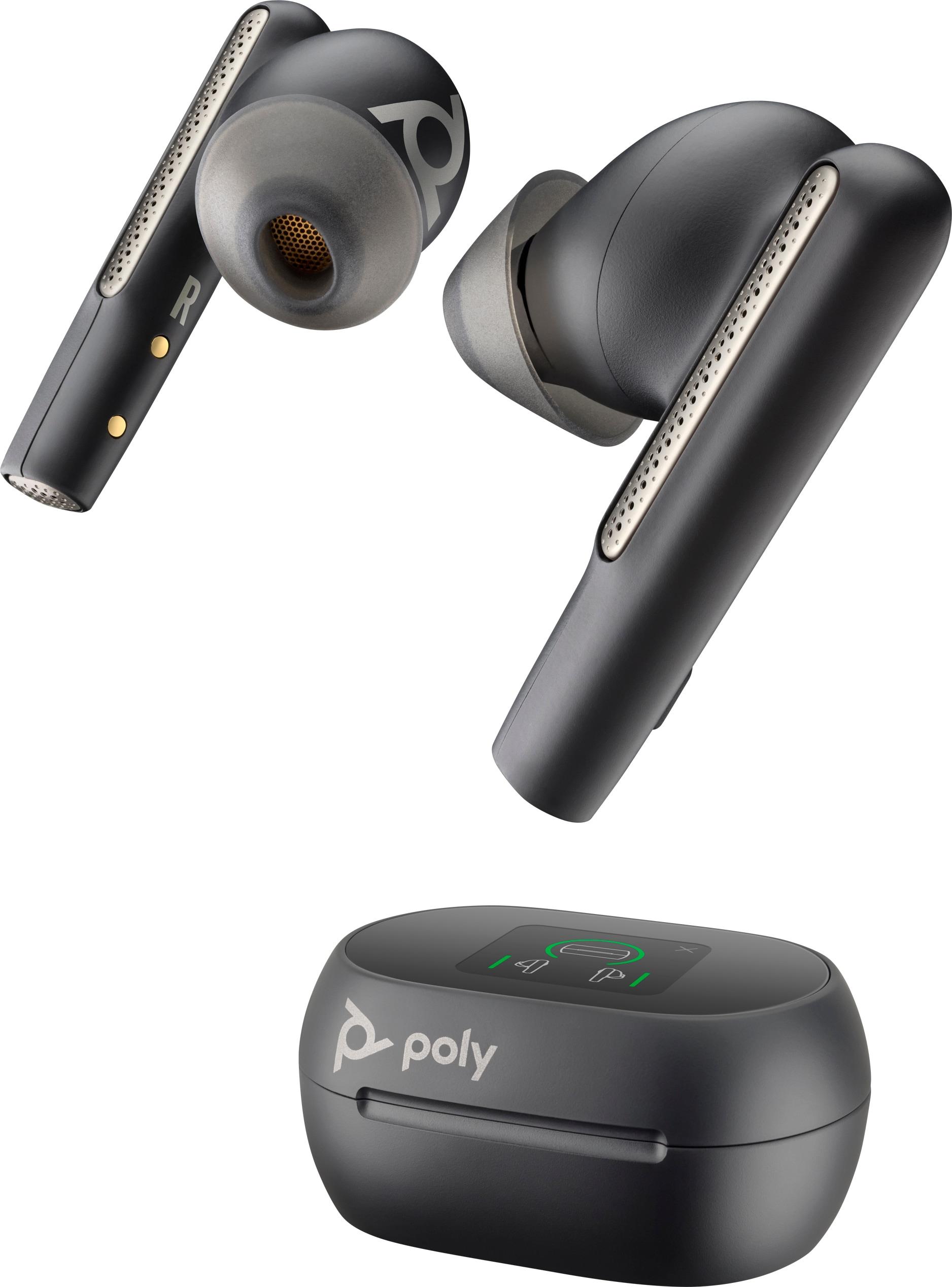 HP Poly Voyager Free 60+ UC Kopfhörer Kabellos im Ohr Anrufe/Musik USB Typ-C Bluetooth Schwarz (7Y8H0AA)