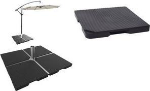 EDA Beton-Ballast für Pendelschirm, 22 kg, dunkelgrau aus robustem Kunststoff, mit Betonfüllung, in Wellenform - 1 Stück (019633 G.GF)