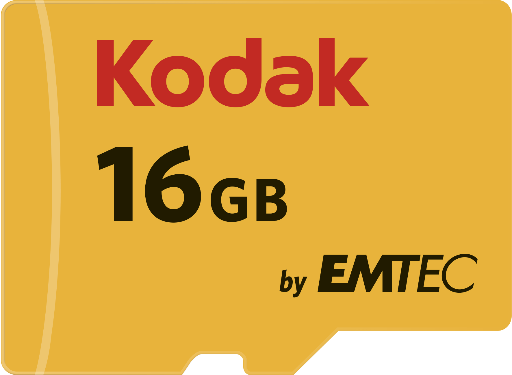 Emtec SD MicroSD Card 16GB KODAK Gold+ SDHC CL10 &Adapter Bliste (EKMSDM16GHC10K)