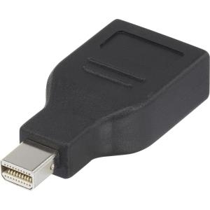 renkforce DisplayPort Adapter [1x Mini-DisplayPort Stecker => 1x DisplayPort Buchse] Schwarz vergoldete Steckkontakte renkforce