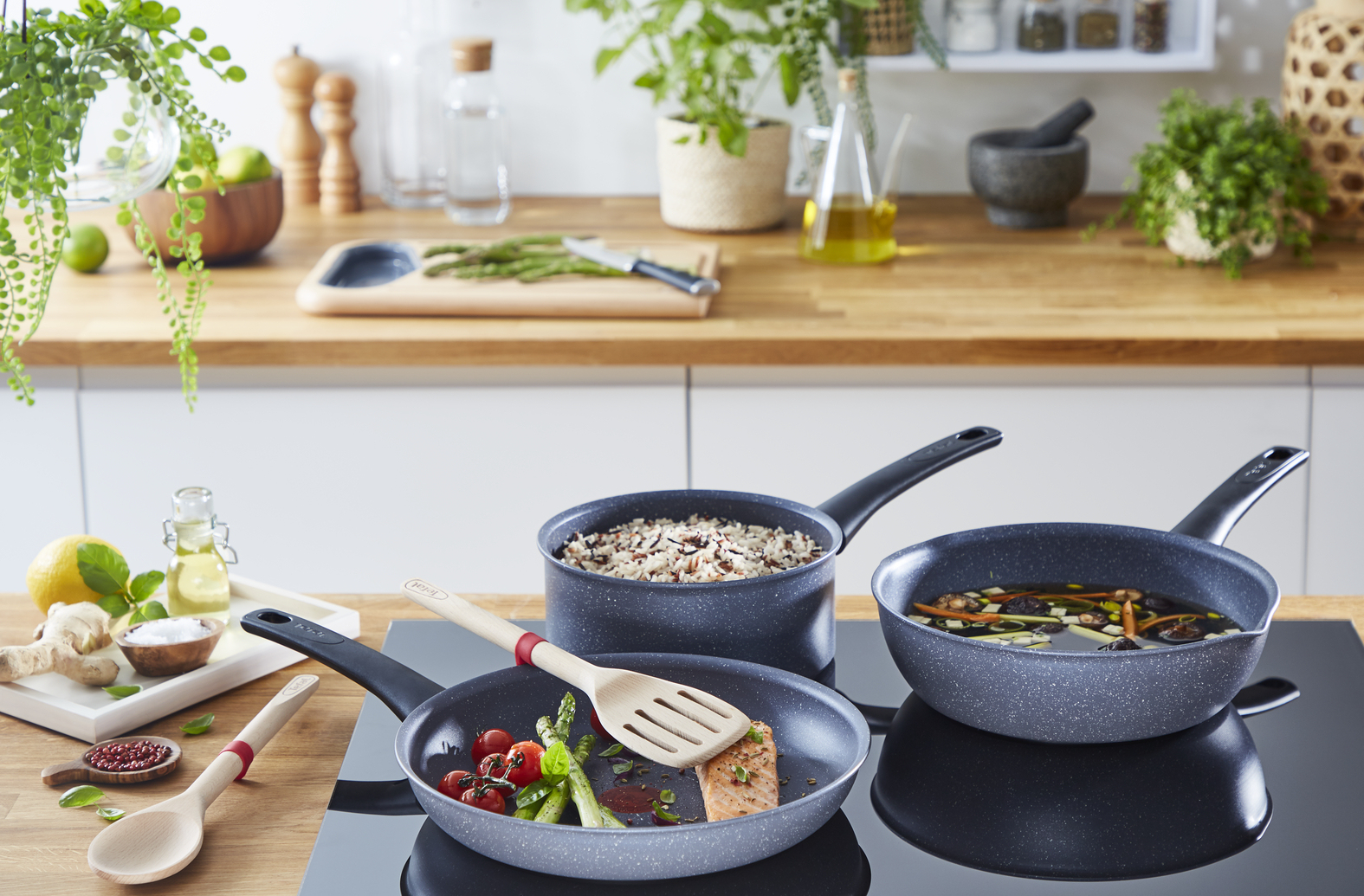 Tefal Healthy Chef G1500423 24 cm Allzweckpfanne Grau
