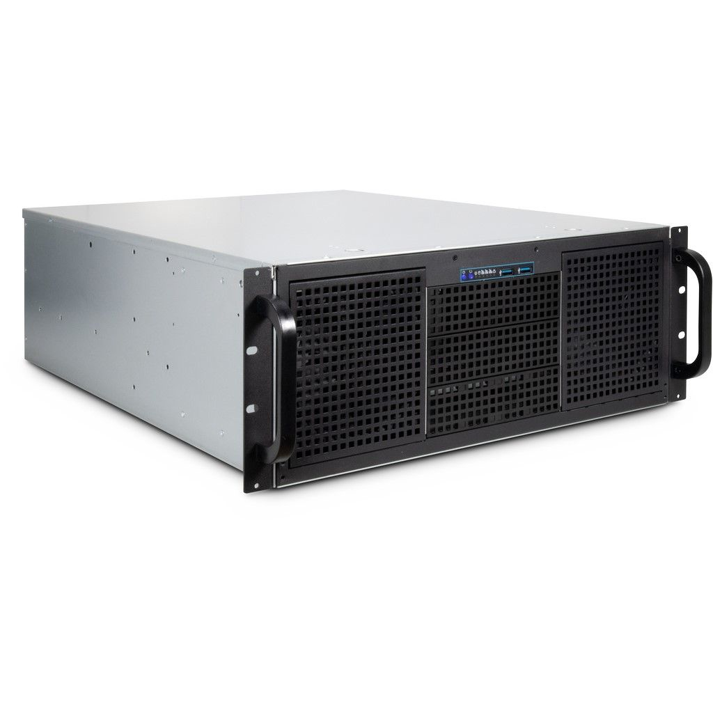 Inter-Tech IPC 4U-40255 4U Rack Server-Gehäuse SSI EEB Schwarz, Grau