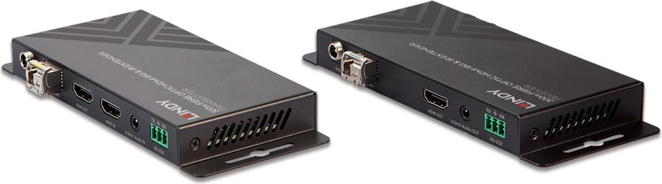 Lindy LINDY Fibre Optic HDMI 2.0 18G & IR Extender 4K@60Hz Schwarz