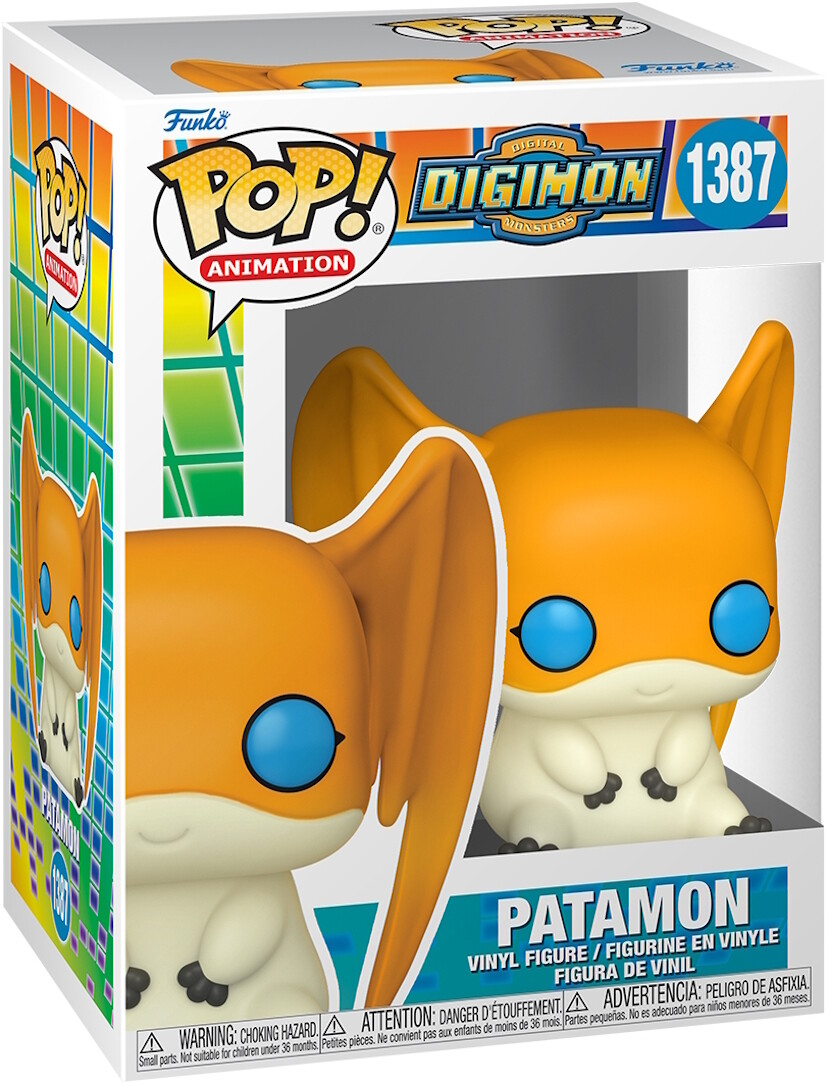 Funko Pop! Digimon Patamon Sammelfigur - 8,9 cm Vinyl-Figur Anime Manga Fensterbox