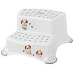 keeeper kids Tritthocker "igor dogs", 2-stufig, weiß mit Aufdruck, Tragkraft: 120 kg, mit Anti-Rutsch-Füßen, - 1 Stück (1003110034400)