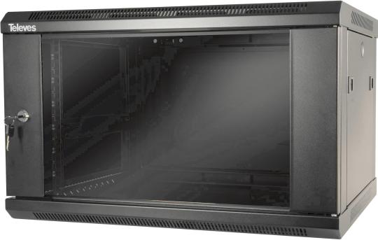 Televes Wandverteiler 19z 6HEMSR196Bin Einzelteilen 233105 schwarz RAL (MSR196B)