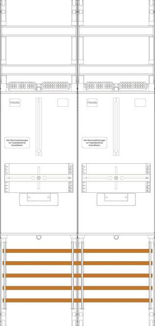 f-tronic Zählerfeld 2-feldrig Z21B H=1050mm 2-3.HZ 7141303 1 (7141303)