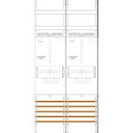 f-tronic Zählerfeld 2-feldrig Z21B H=1050mm 2-3.HZ 7141303 1 (7141303)