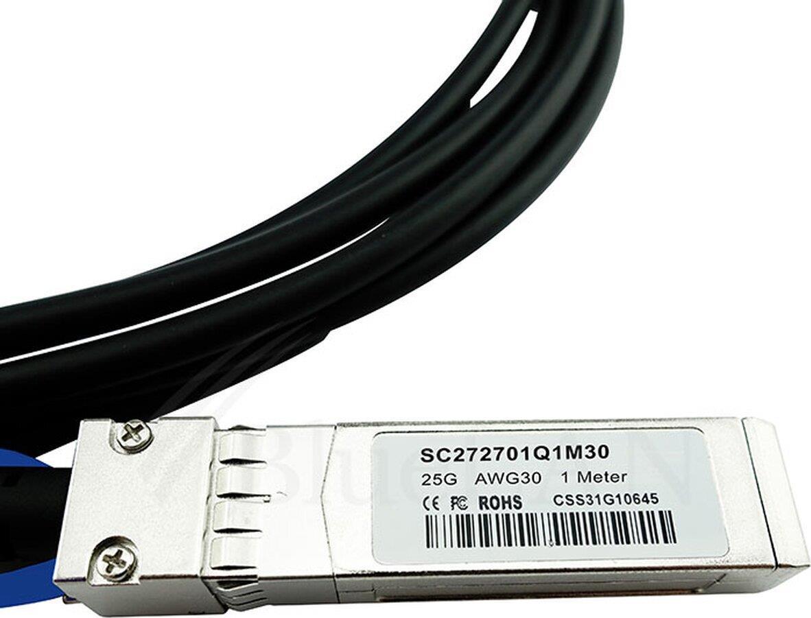 Kompatibles NetApp X66240A-1 BlueLAN 25GBASE-CR passives SFP28 auf SFP28 Direct Attach Kabel, 1 Meter, AWG30 (X66240A-1-BL)