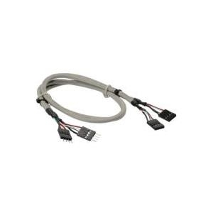 InLine USB Anschlusskabel 2xPF4/S - 2xPF4/B 0,6 m (33440C)
