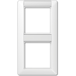 JUNG Rahmen 2-fach AS582NAWW AS 500 alpinweiss mit Schriftfeld AS582NAWW (AS582NAWW)