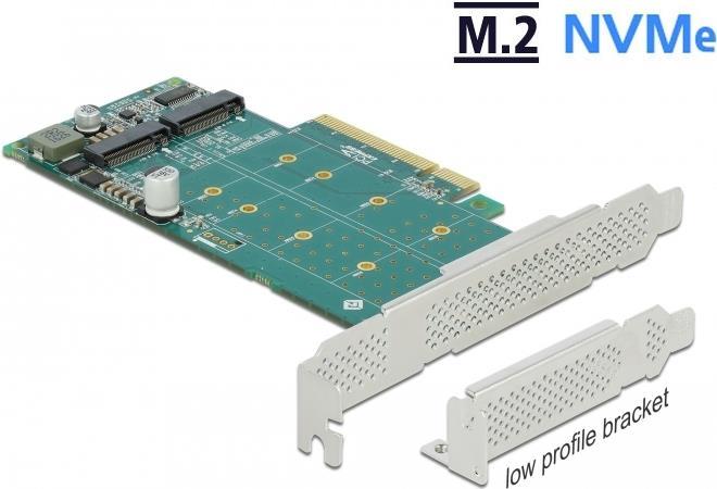 DeLOCK PCI Express x8 Card to 2 x internal NVMe M.2 Key M