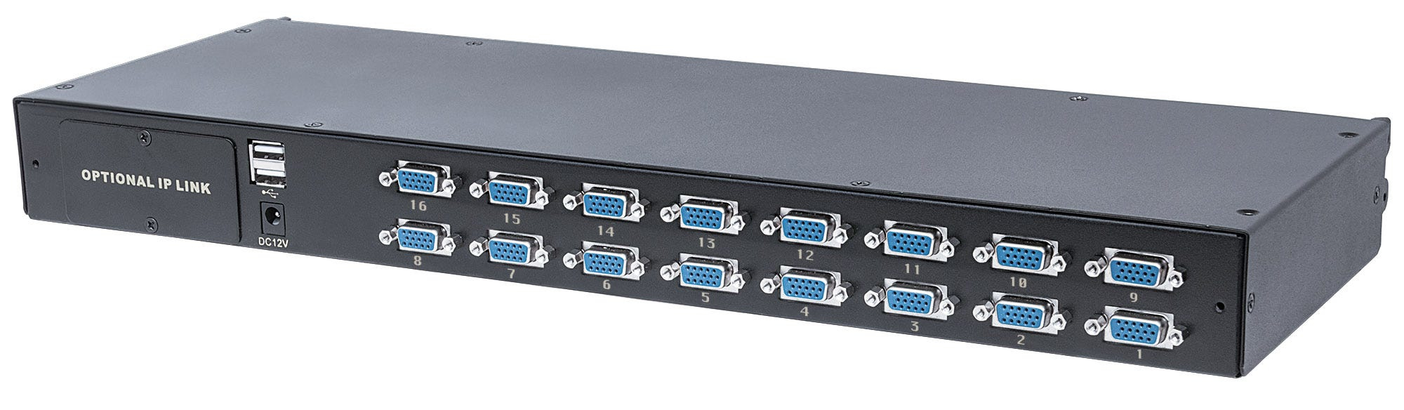 Intellinet Modular 16-Port VGA KVM Switch Schwarz