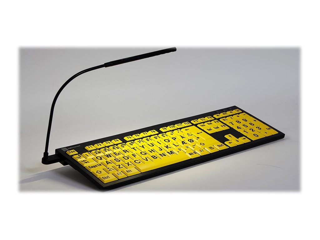 LogicKeyboard Largeprint LKB-LPBY-BTPC-DE Bluetooth Tastatur QWERTZ Schwarz, Gelb
