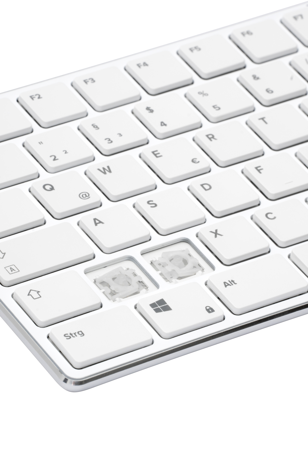 SPEEDLINK RIVA SL-640010 Slim Metal Scissor Kabelgebundene Tastatur 110 Tasten QWERTZ USB Weiß