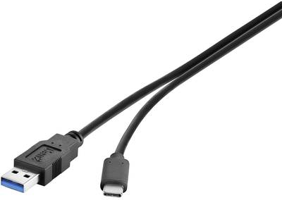Renkforce RF-3241262 USB Kabel 0,3 m USB 3.2 Gen 1 (3.1 Gen 1) USB A USB C Schwarz (RF-3241262)