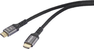 SpeaKa Professional HDMI Anschlusskabel HDMI-A Stecker Stecker 5.00 m Schwarz SP-13138300 8K UHD (SP-13138300)