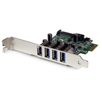StarTech.com 4 Port PCI Express USB3.0 SuperSpeed Schnittstellenkarte mit UASP (PEXUSB3S4V)