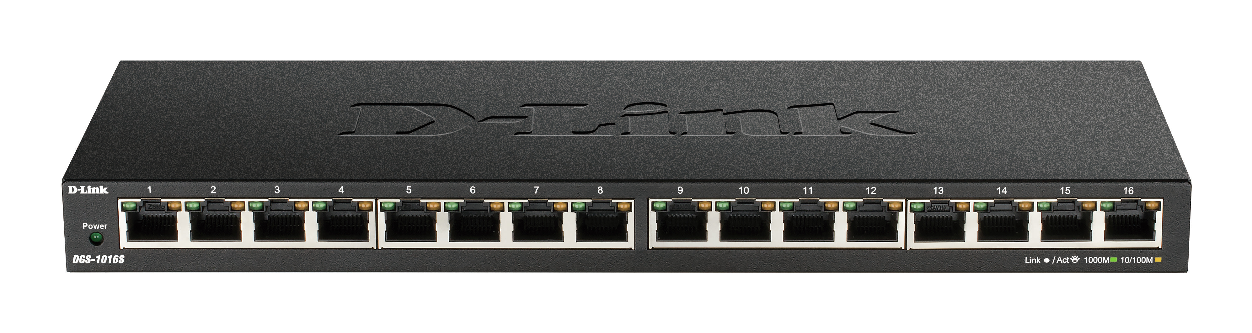 D-Link DGS-1016S 16-Port Gigabit Ethernet Switch Schwarz