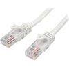 StarTech.com 5,0mWhite Cat5e Patch Cable with Snagless RJ45 Connectors - Long Ethernet Cable - 5,0m Cat 5e UTP Cable - Netzwerkkabel - RJ-45 (M) bis RJ-45 (M) - 5,0m - UTP - CAT 5e - ohne Haken, verseilt - weiß (45PAT5MWH)