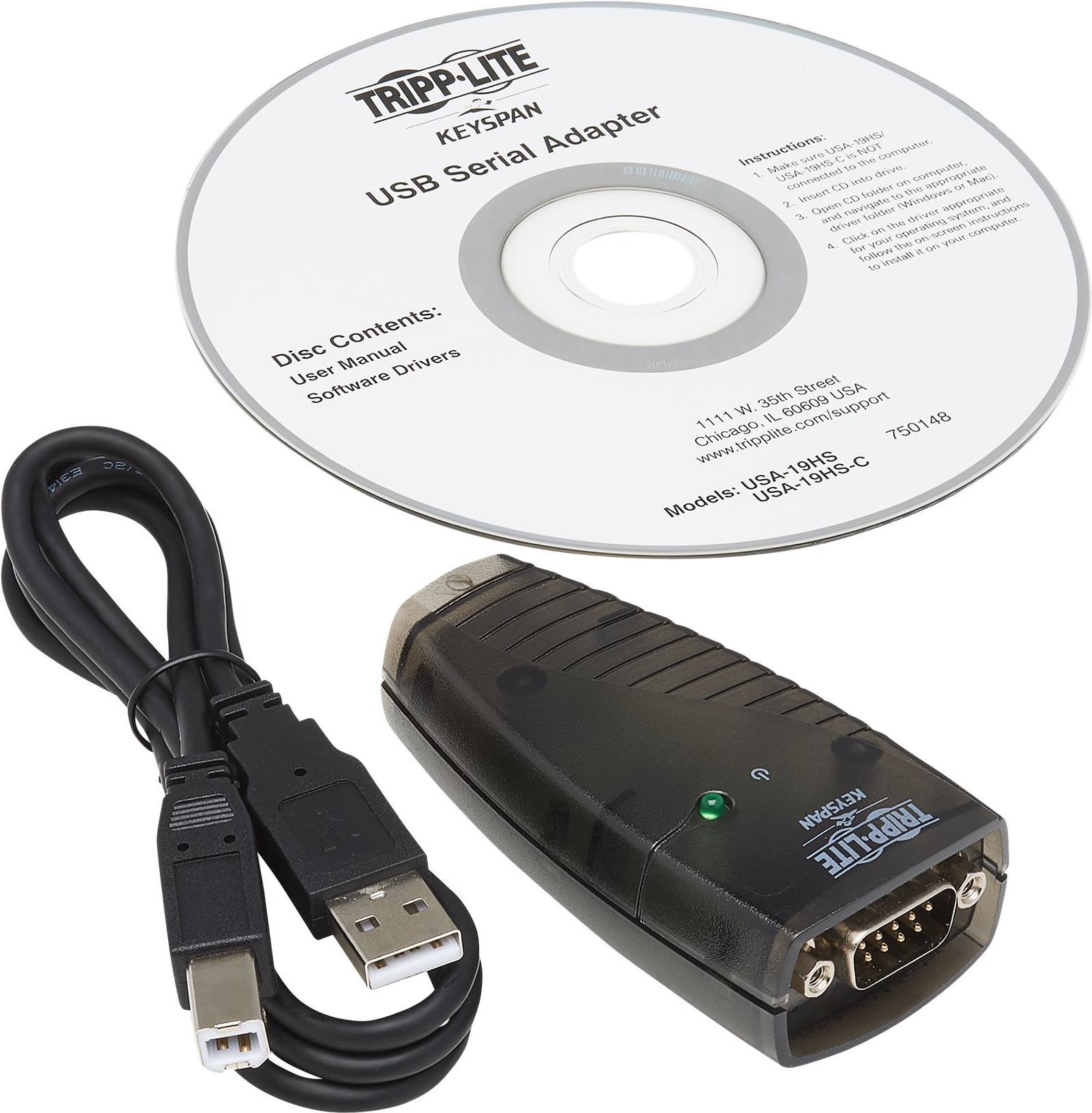 Keyspan USA-19HS Serieller Adapter USB-A auf DB9 RS232 0,91 m Schwarz