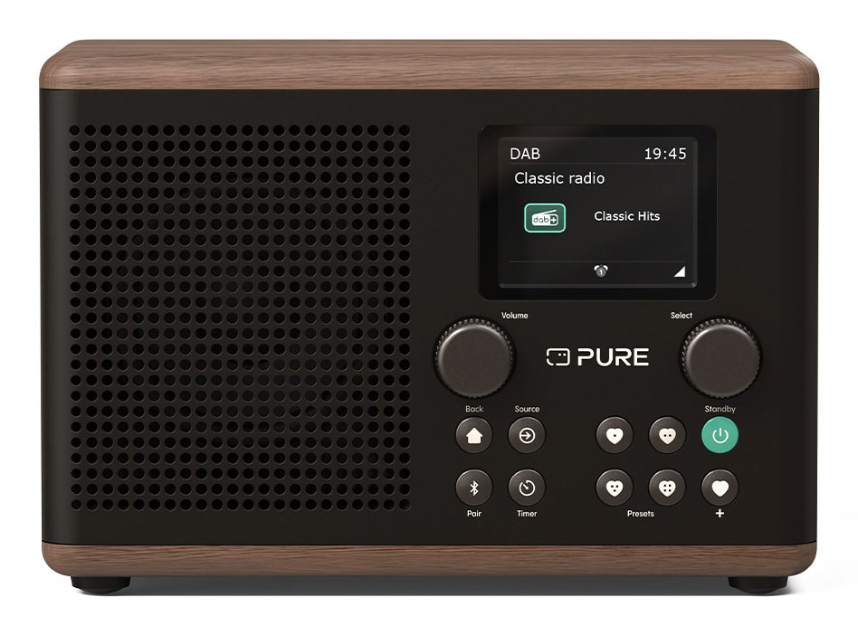 Pure Classic H4 DAB+ FM Radio Bluetooth 5.3 10W Schwarz/Walnuss