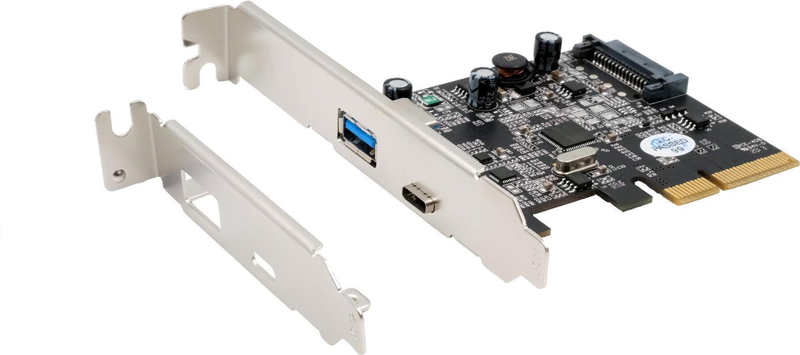 Exsys EX-12002-2 PCIe Schnittstellenkarte, USB 3.2 Gen 2, 10 Gbit/s, 2 Ports