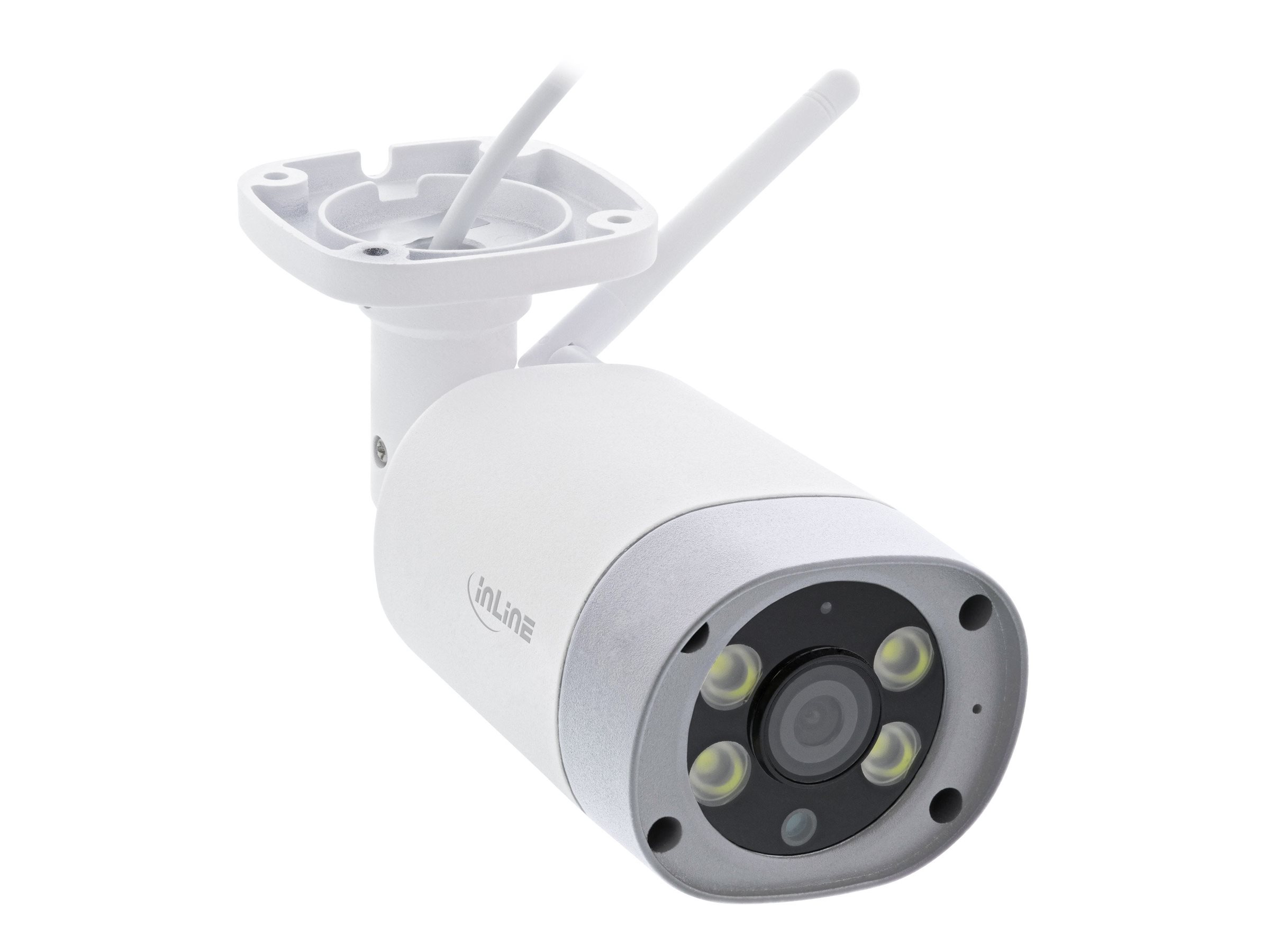 InLine SmartHome HD Netzwerk-Überwachungskamera 1920 x 1080 Außen IP66 Weiß, Silber