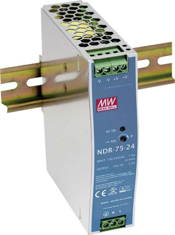 Hutschienen-Netzteil 48V, 1.6A, 75W, Mean Well Hersteller: EFB-Elektronik (NDR-75-48)