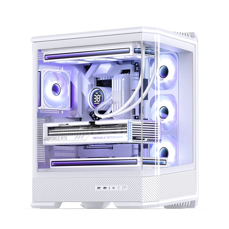 Jonsbo D400 Midi Tower ATX Tempered Glass Weiß