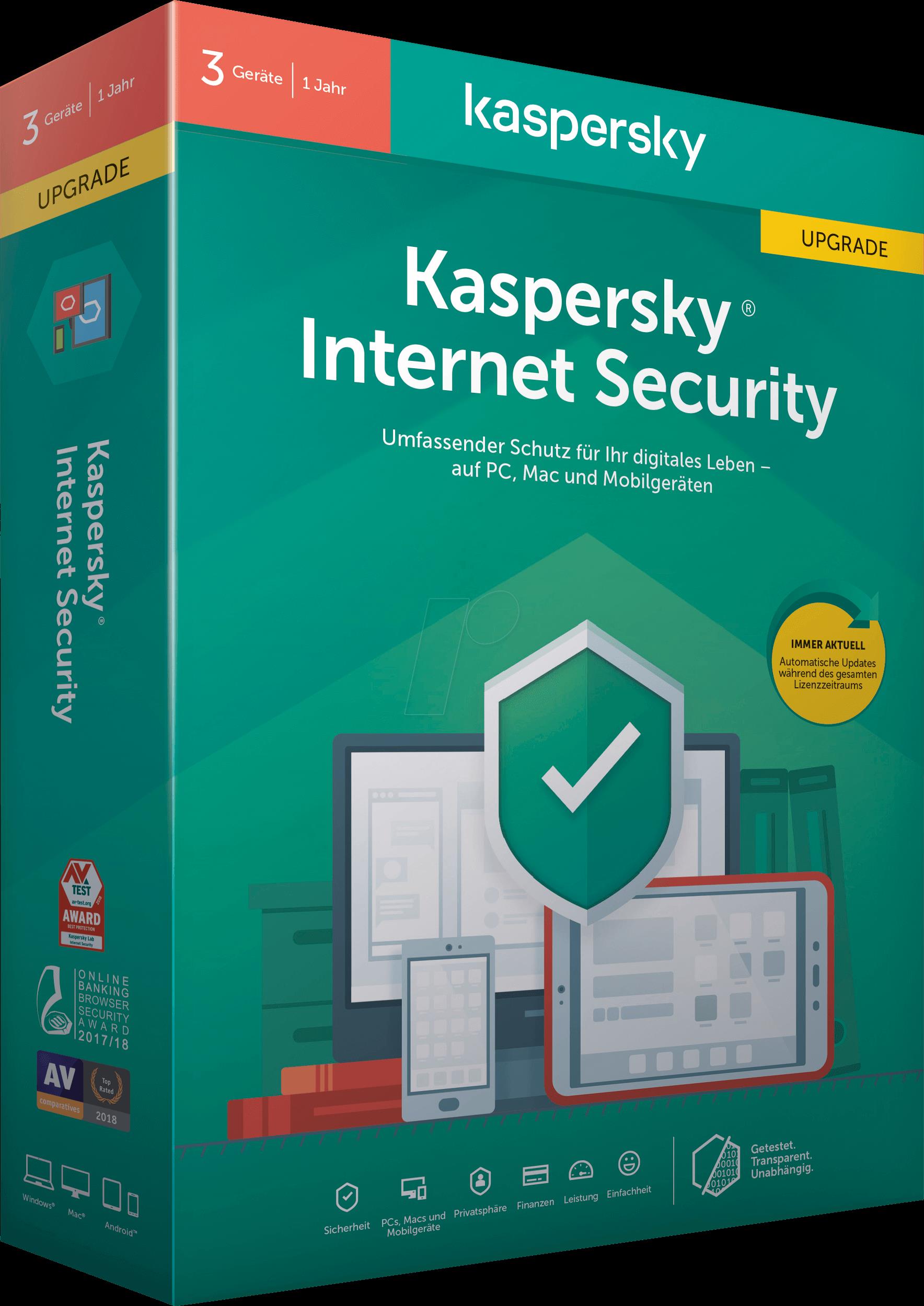 Kaspersky Lab Internet Security 2020 3 Lizenz(en) (KL1939G5CFR-20)