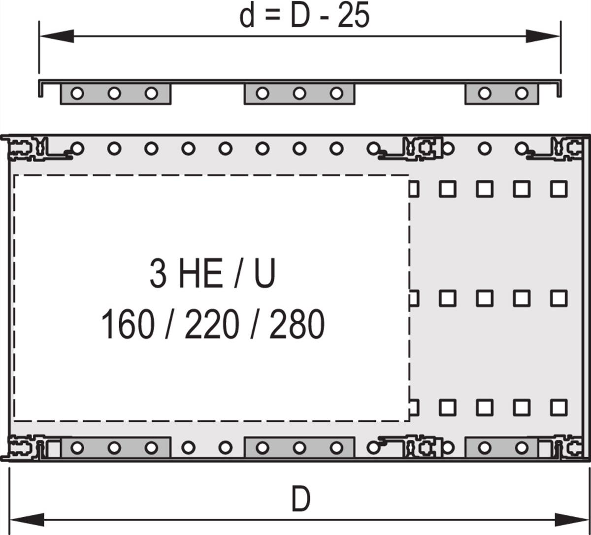 SCHROFF Abdeckblech für Anschraubung an die Seitenwand - ABDECKBLECH EMC 84TE 415T 2ST (24560082)