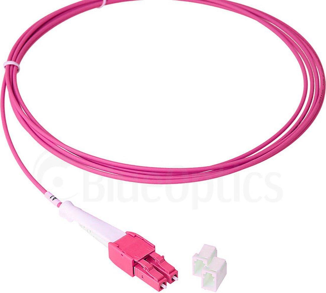 BlueOptics Duplex LWL Patchkabel, LC-Uniboot-UPC/LC-Uniboot-UPC magenta, 0.5 Meter, Multimode G50/125µm, OM4, Eingangsdämpfung: unter 0.2dB, Markenfaser, LSZH magenta / violett, 2.0mm Tube, Keramik Ferrule, inkl. Messprotokoll (SFP8181FU0.5MK)