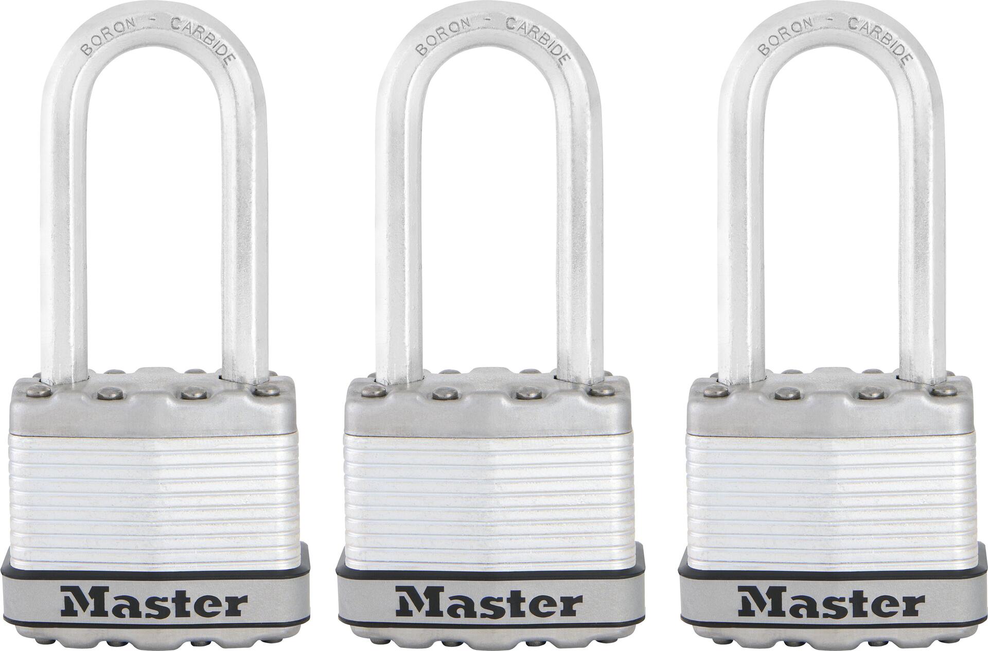 MASTER LOCK 45 mm breites Excell Vorhngeschloss aus beschichtetem Stahl mit 51 mm langem Bgel; 3er-Pack (M1EURTRILHCC)