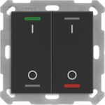 MDT BE-TAL550206.B1 KNX Taster Light 55 2-fach RGBW Schwarz matt Schalten 1 (BE-TAL550206.B1)